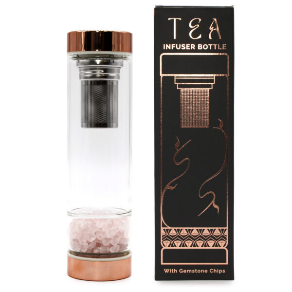 Rose quartz crystal diffuser bottle